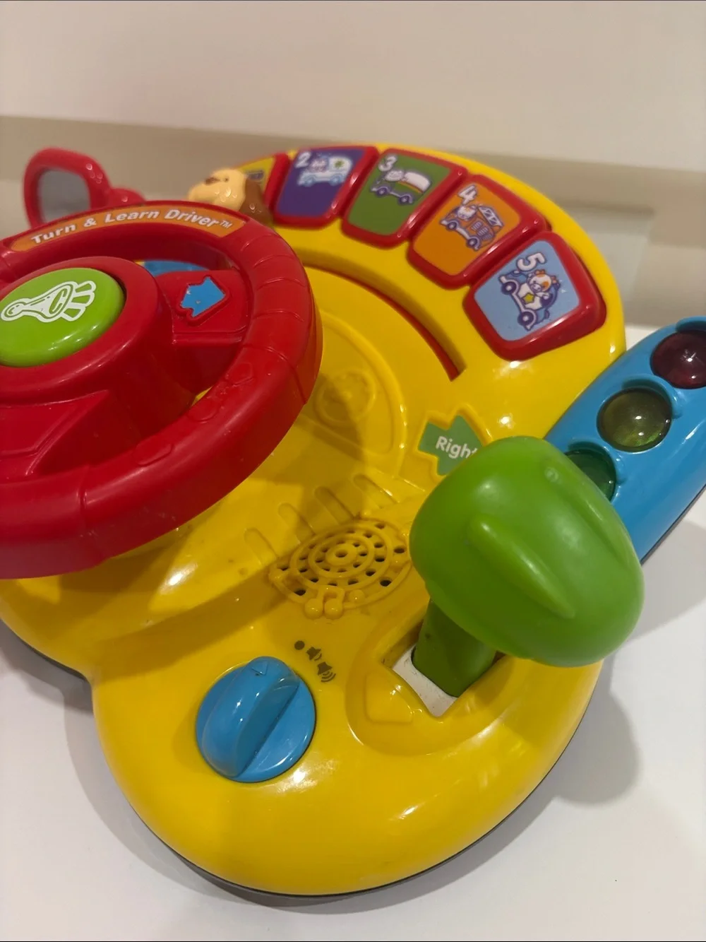 Turn & Learn Driver Toy Steering Wheel - Yellow/Red/Green